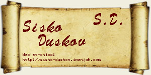 Sisko Duškov vizit kartica